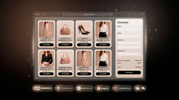 Layout de ecommerce desenvolvido pela Shisa Lab