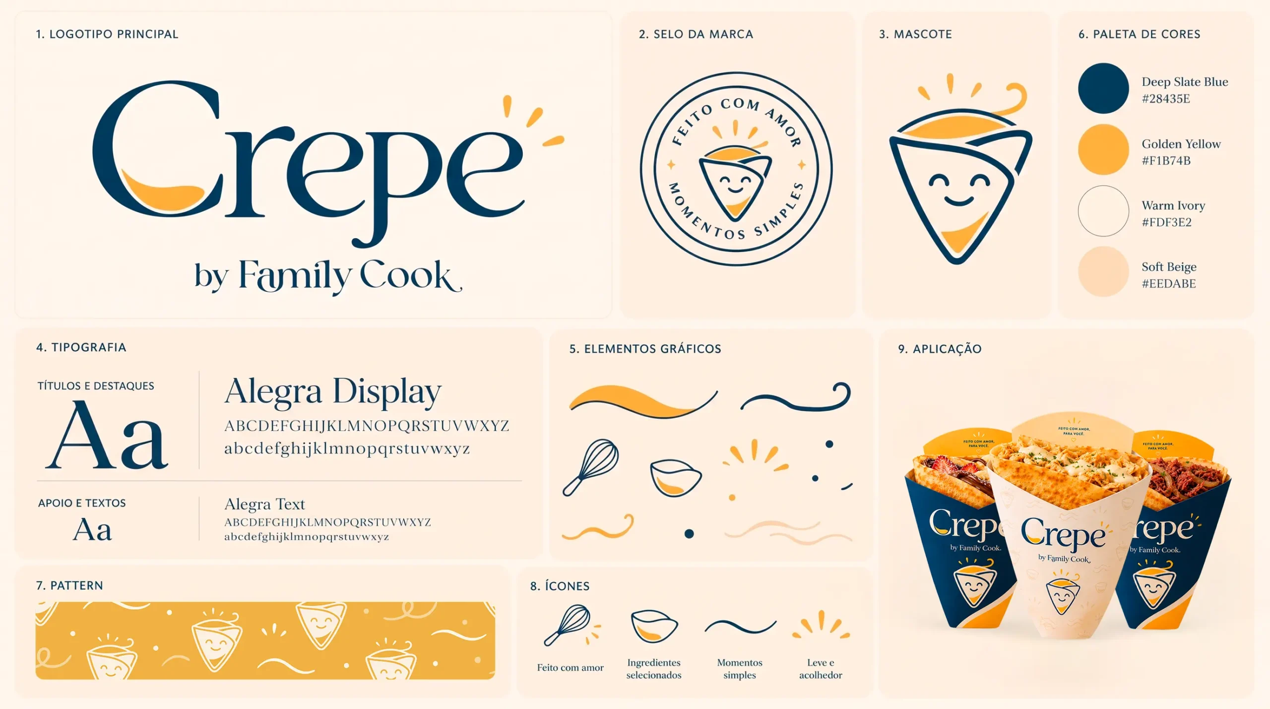 Grid visual completo Crepe by Family Cook.