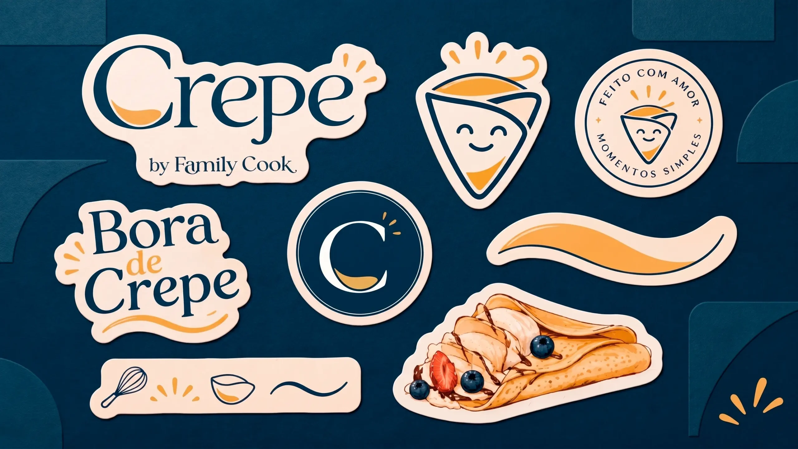 Board completo de stickers Crepe by Family Cook.