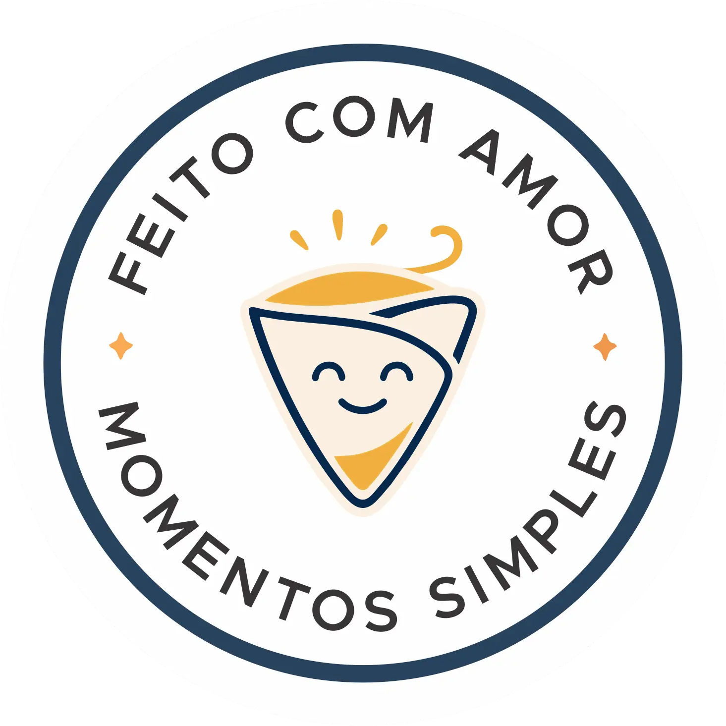 Selo Crepe by Family Cook com mensagem Feito com amor, momentos simples.