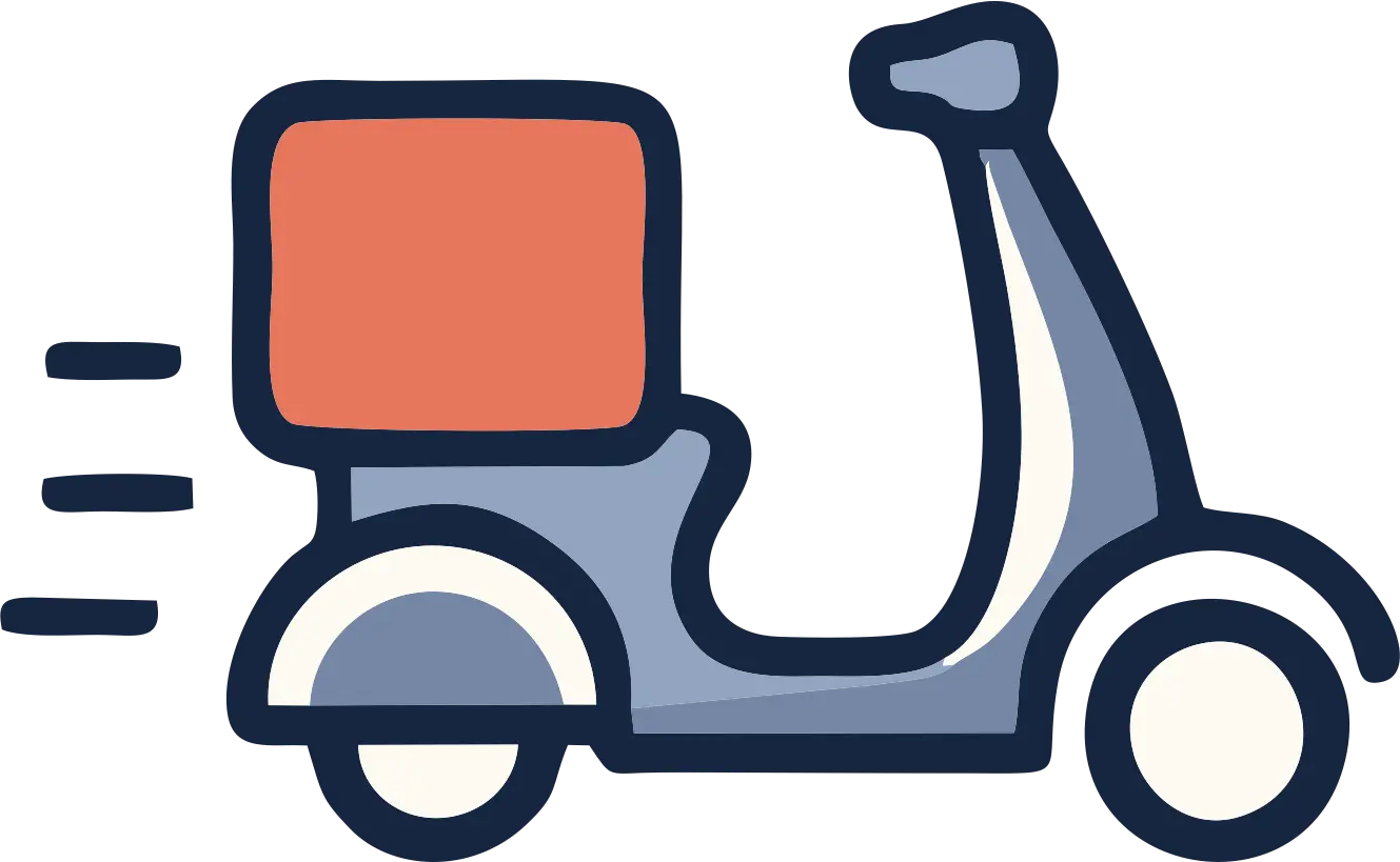Ícone delivery do sistema visual Konna Poke.