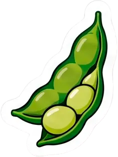 Sticker Edamame da identidade Konna Poke.