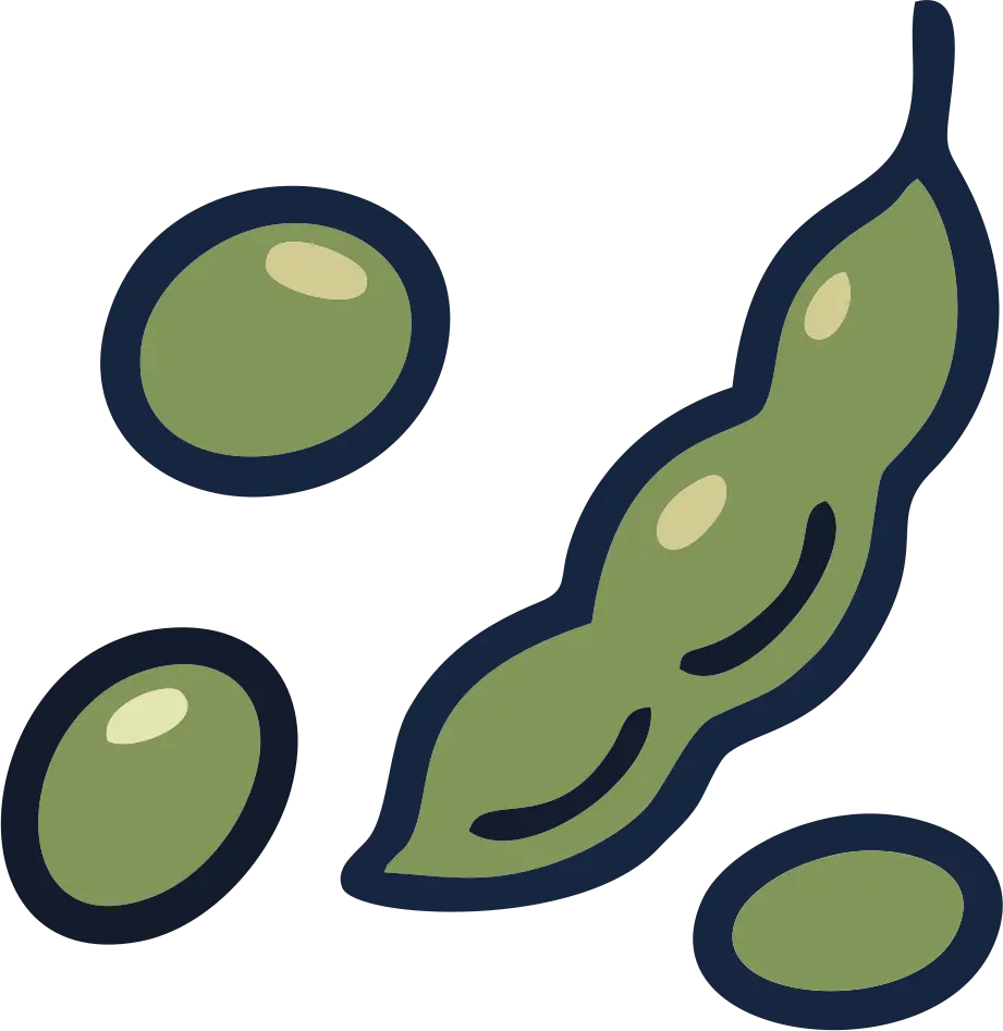 Ícone edamame do sistema visual Konna Poke.