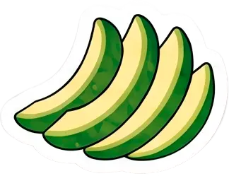 Sticker Avocado da identidade Konna Poke.